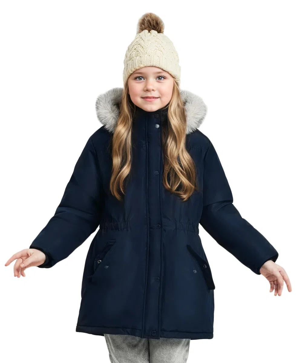maoo garden Giacca Invernale per Ragazze Parka da Sci Pesante con Cappuccio in Pelliccia e Soprabito Impermeabile per Bambini