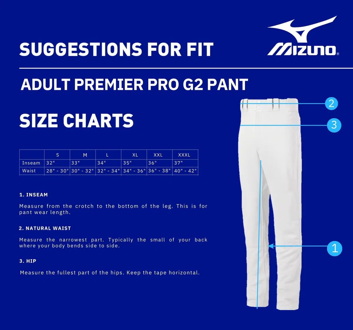 Mizuno - Pantaloni Premier PRO G2, Premier PRO - Pantaloni da Baseball per Adulti, con Fondo Aperto orlato Uomo
