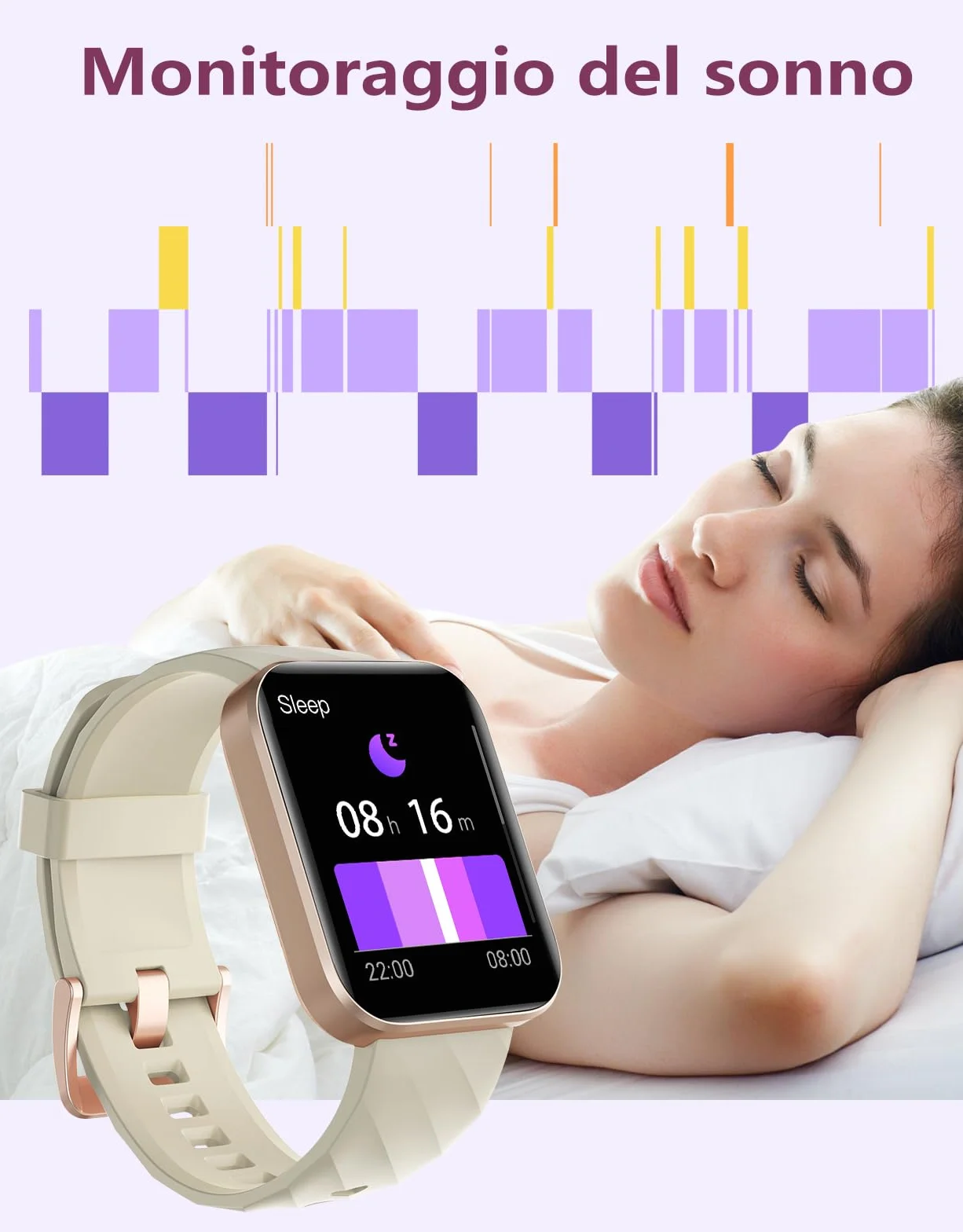 RUIMEN Smartwatch Uomo Donna Chiamate Whatsapp Smart Watch Contapassi Cardiofrequenzimetro Saturimetro Orologio Smart Fitness Sportivo Impermeabile Android iOS