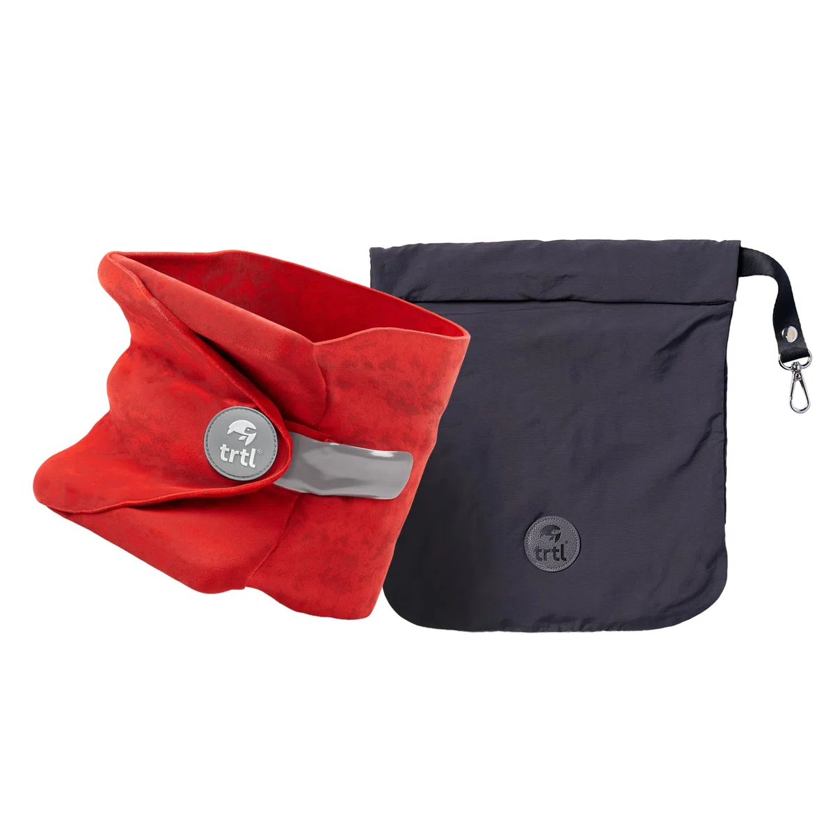 trtl Travel Pillow Rosso | Cuscino da Viaggio salvaspazio | per Viaggiare Comodamente in Aereo, Auto e Autobus | Sistema di Supporto Unico | Lavabile in Lavatrice