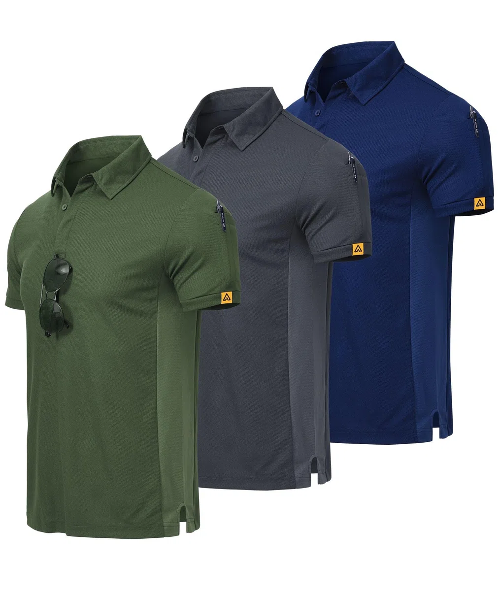 Polo Uomo Manica Corta, Maglietta Polo Uomo, Traspirante Polo T Shirt da Lavoro Uomo, Magliette Maniche Corte Uomo per attività All'aperto