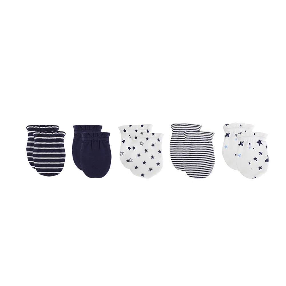 Kiddiezoom - Set di vestiti per bambini, body, pantaloni, cappellini e guantini antigraffio in cotone