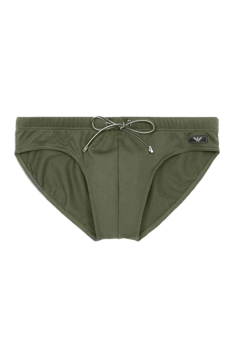Emporio Armani Slip Mare Costume Piscina Elastico in Vita con Coulisse Esterna Beachwear Articolo 211730 4R407