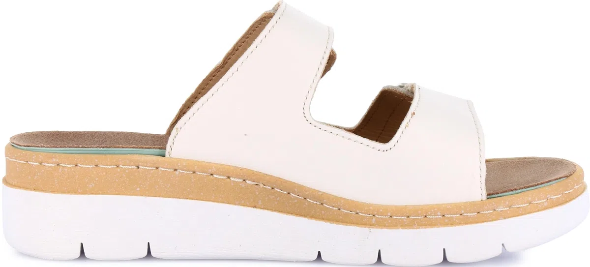 GRÜNLAND Moll - Sandalo Comfort Donna, Vera Pelle, Doppia Fibbia Regolabile, Chiusura a Strappo, Plantare Estraibile Dry-Soft in Lattice e Pelle, Suola Conforma, Tacco 4,5 Cm