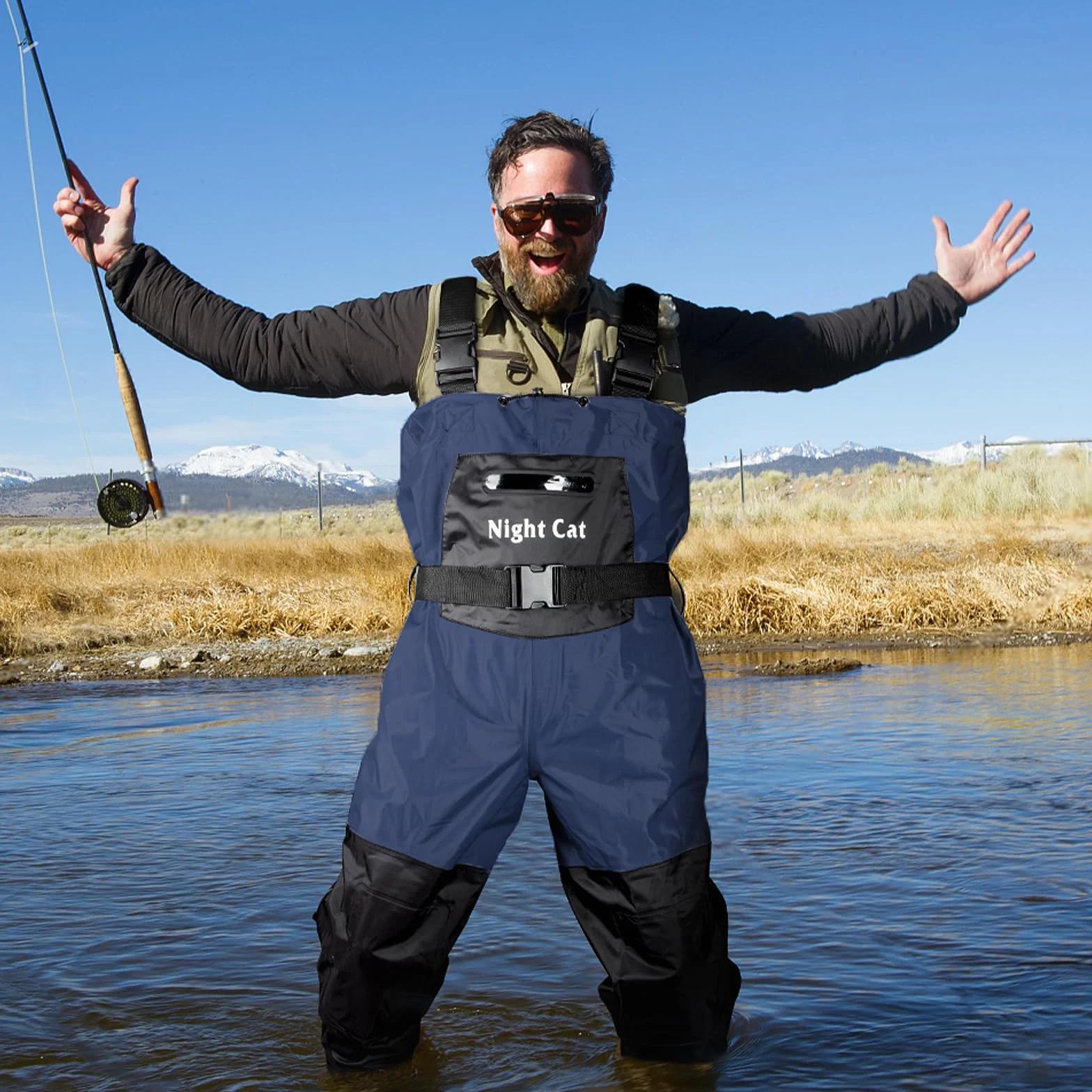 Night Cat Waders Scafandro da Pesca: Trampolieri Stivali da Pesca per Uomo Donna Impermeabili