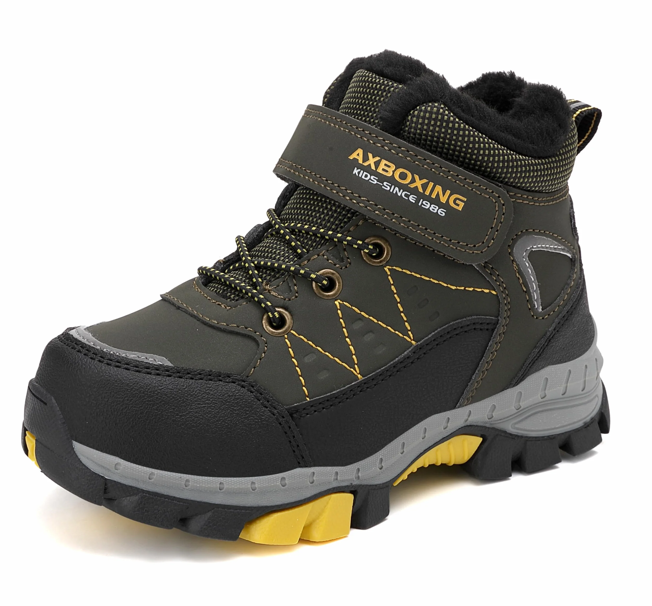 TARELO Bambini Scarpe da Trekking Ragazzi Inverno Caldo Neve Stivali Ragazzi Ragazze All'Aperto Antiscivolo Stivali Invernali 32-39EU