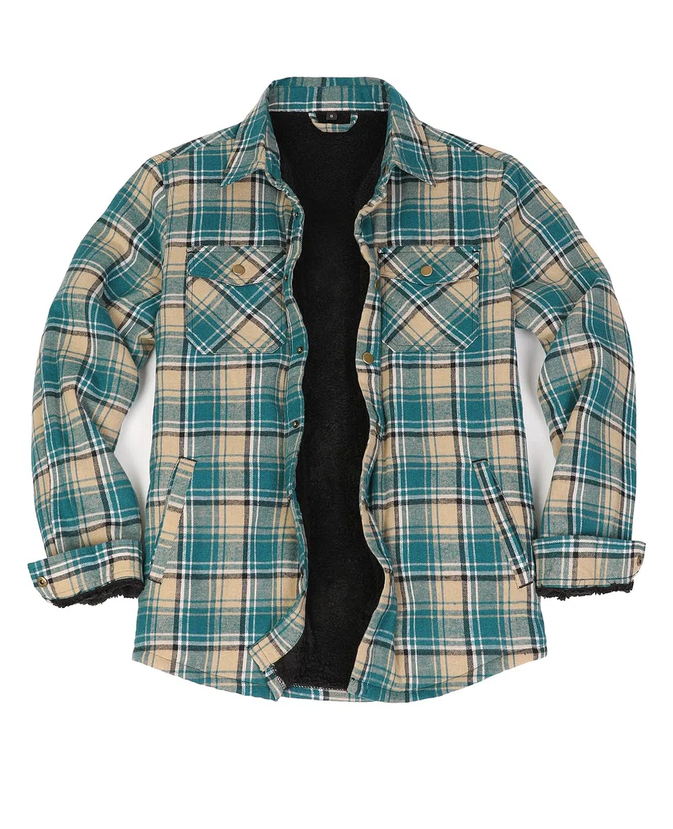 ZENTHACE Mens Flannel Shacket Jacket giacca flanella uomo Uomo