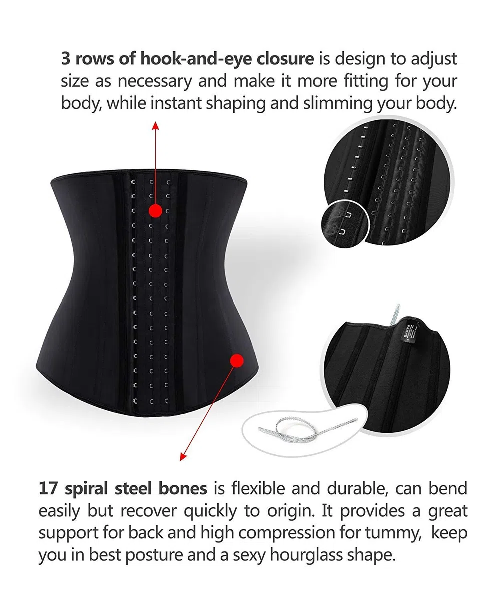 YIANNA Donna Corsetto Dimagrante Torso Lungo Bustino Modellante Stringivita Corpetto Latex Waist Trainer