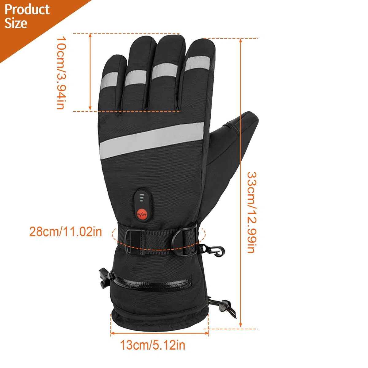 Guanti riscaldati, 7,4 V, 6000 mAh, ricaricabili, touch screen, 3 livelli di temperatura, guanti riscaldanti elettrici per sport invernali all'aperto, pesca, sci, escursionismo, ciclismo