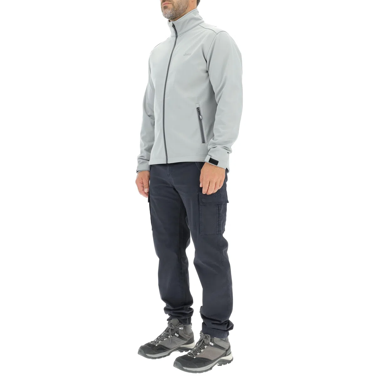 Jeep J Giacca Softshell Uomo Tasche Zippate - Piccola Stampa Jeep J23w Giacca Uomo