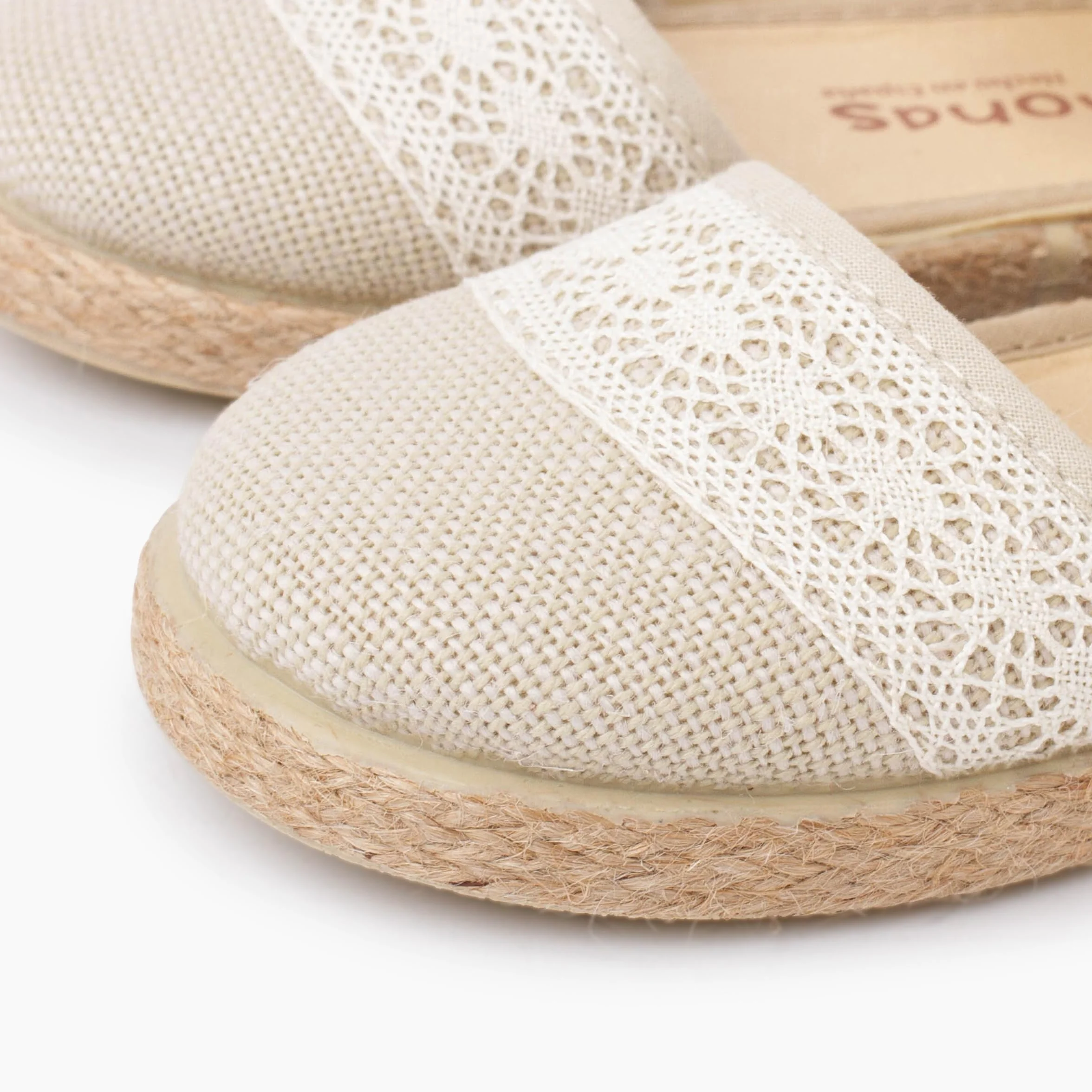 Pisamonas Espadrillas Cerimonia Lino Pizzo A Tombolo