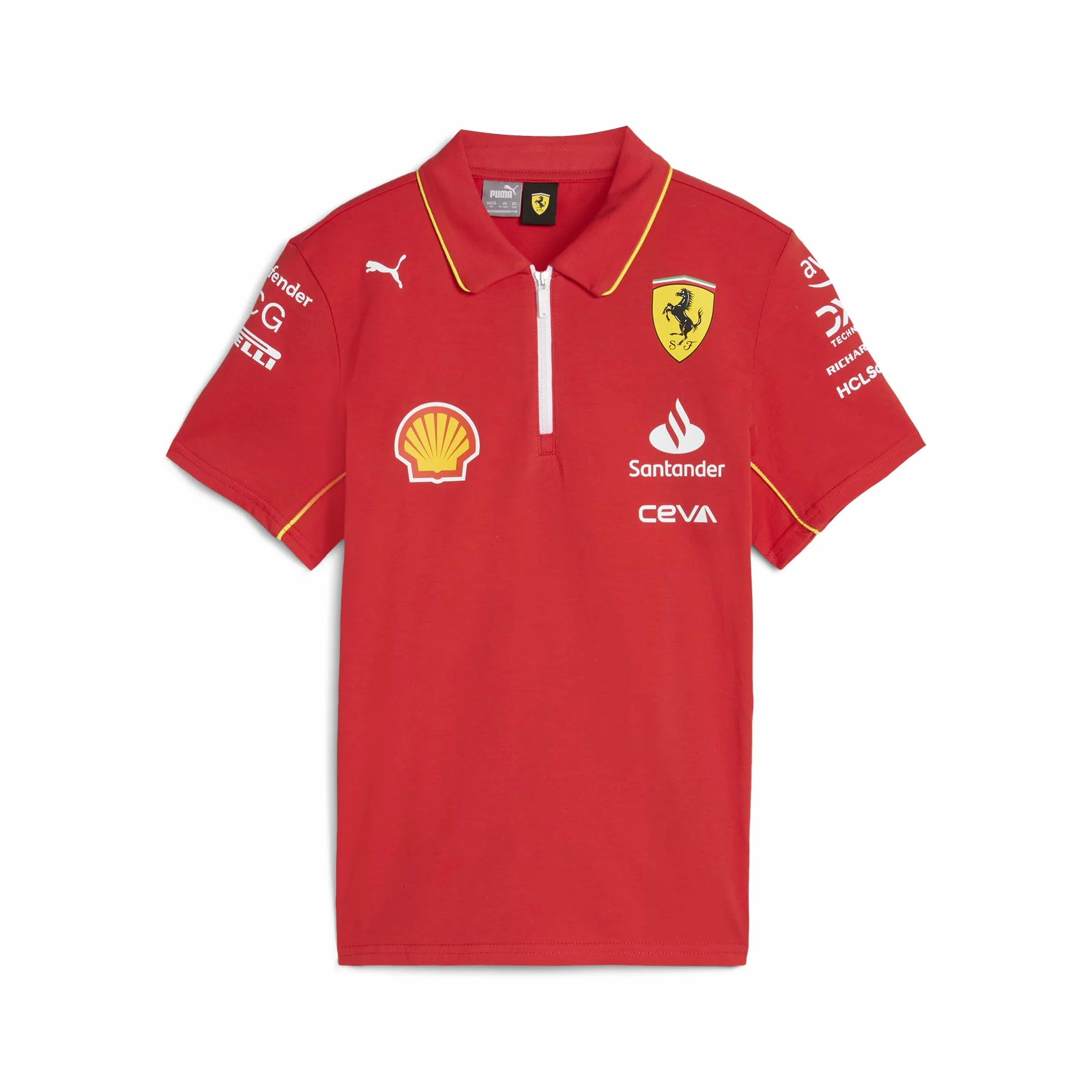 PUMA Squadra Polo Scuderia Ferrari 2024 Bambini Rosso Bruciato