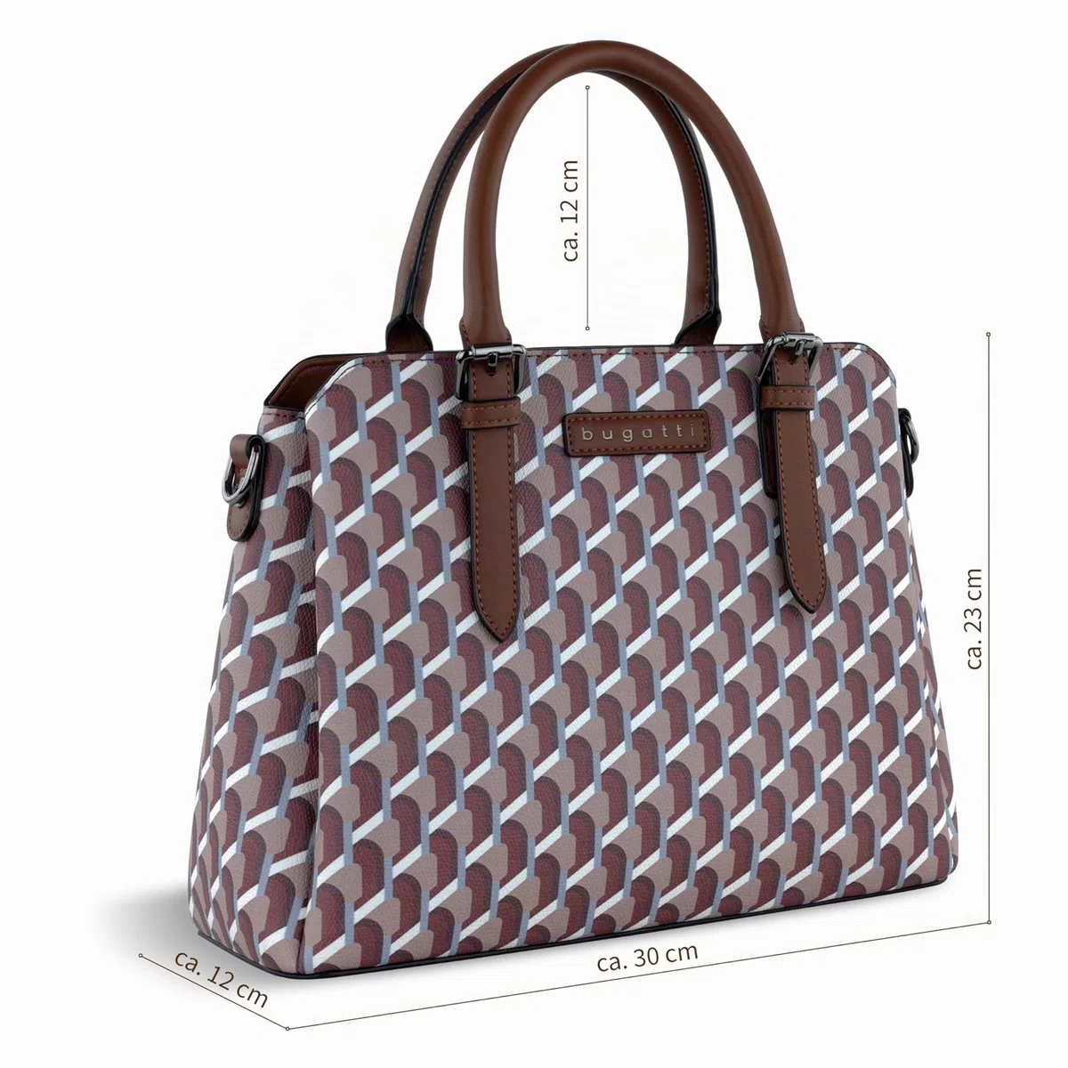 bugatti Ella Borsa da donna, borsa bowling media in similpelle