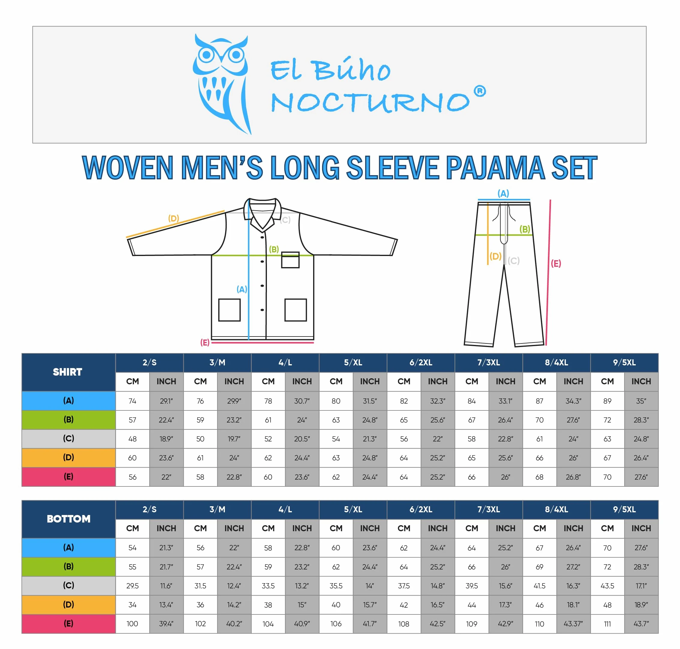 El Búho Nocturno Pigiama Uomo Lungo Cotone 100% - Popeline Set Classico Due Pezzi Giacca Maniche Lunghe Bottoni - Abbigliamento Notte Ospedale Leggero Autunno Estate Taglie Forti