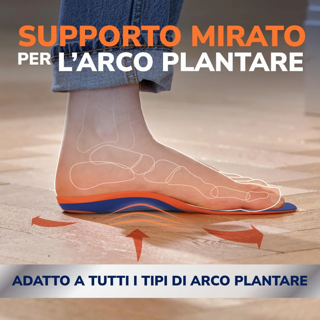 Dr. Scholl’s Advanced Pain Relief Solette Ortopediche Uomo/Donna, Supporto Arco Plantare, Ammortizzazione Fino 150 kg