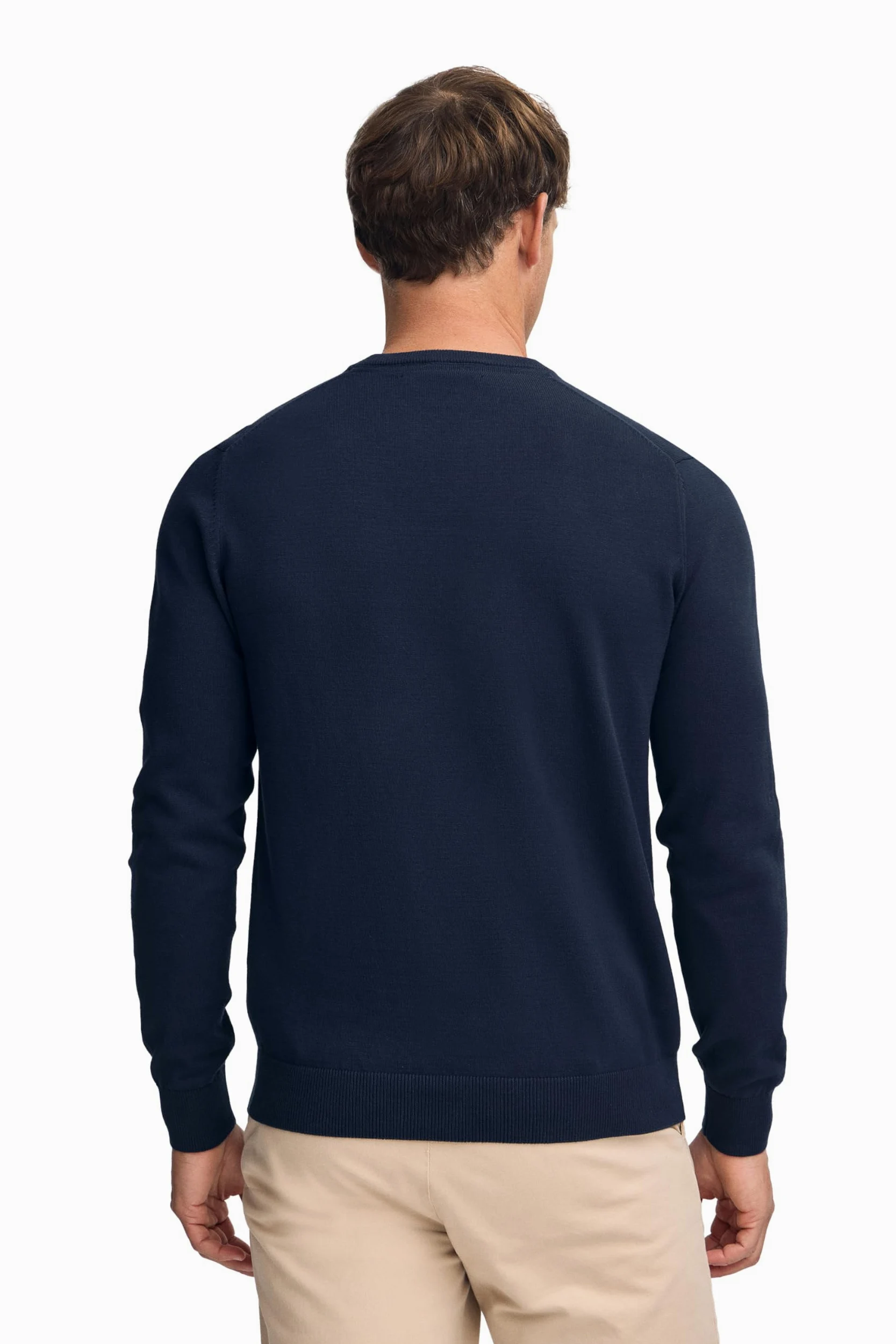 Polo Club Maglione a Treccia da Uomo con Logo e Scollo Tondo
