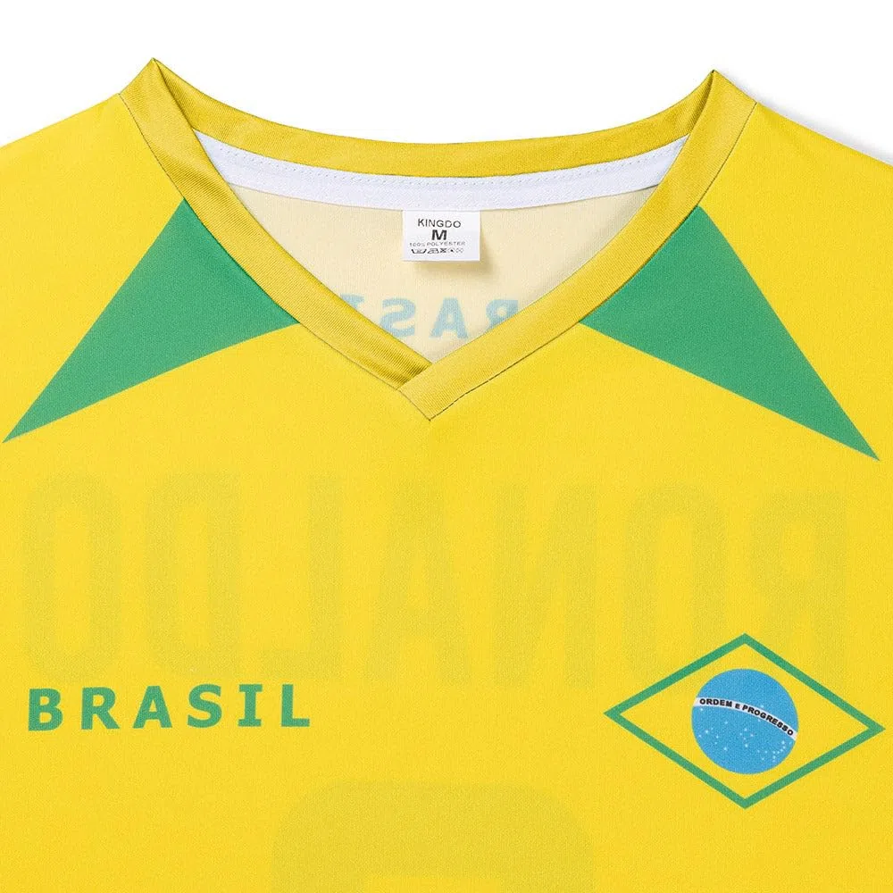 Brazilie Maglia da Calcio Casa - Bambini e Adulti - Ragazzi - Uomini - Divisa da Calcio - Maglietta Sportiva - Abbigliamento Sportivo