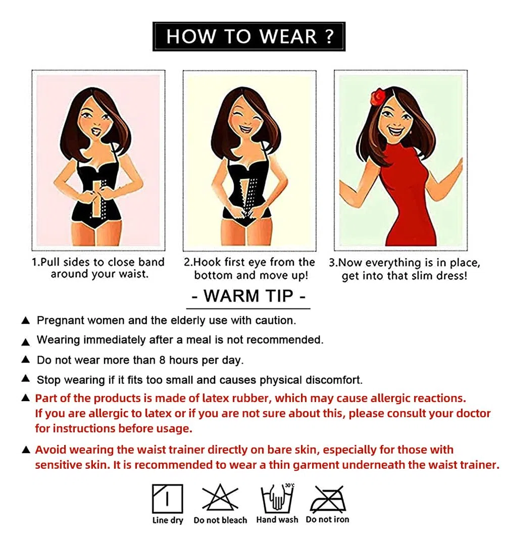 YIANNA Donna Corsetto Dimagrante Torso Lungo Bustino Modellante Stringivita Corpetto Latex Waist Trainer