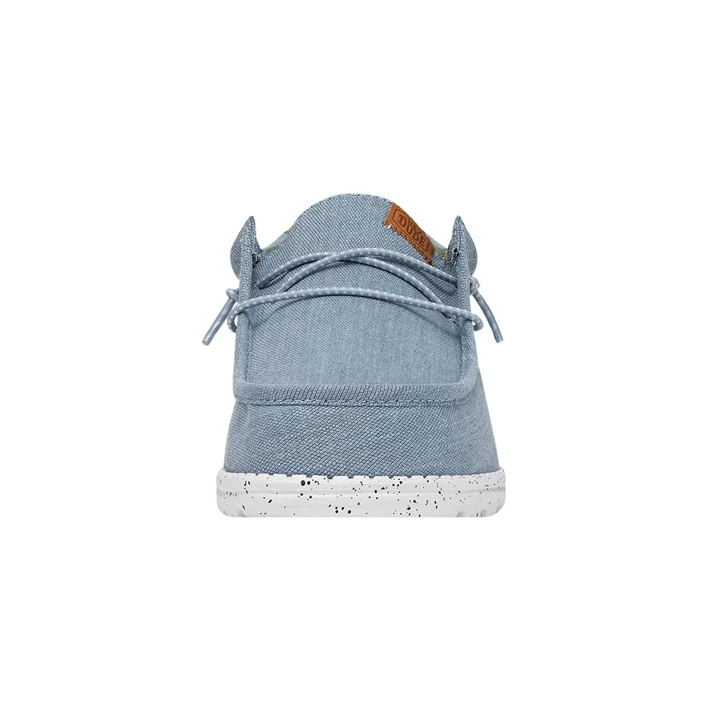 HEYDUDE Men Wally Washed Canvas Blue Casual Moccasin 46 EU