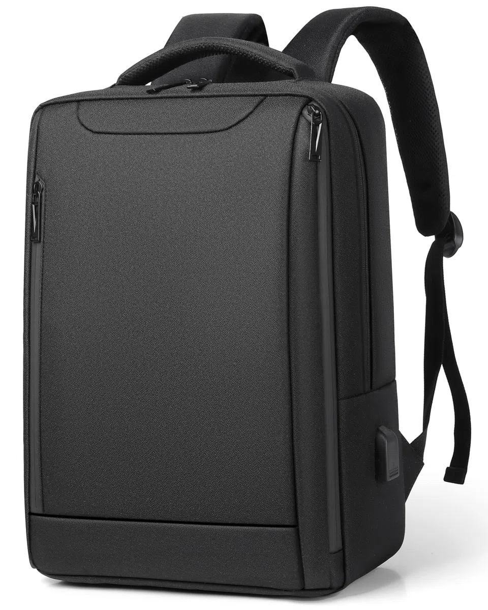 Mixroom - Zaino Porta PC con Scomparto Custodia per Computer Portatile Borsa Laptop Notebook fino ai 15.6" Con Attacco USB Scuola Viaggio Casual Z38 (NERO)