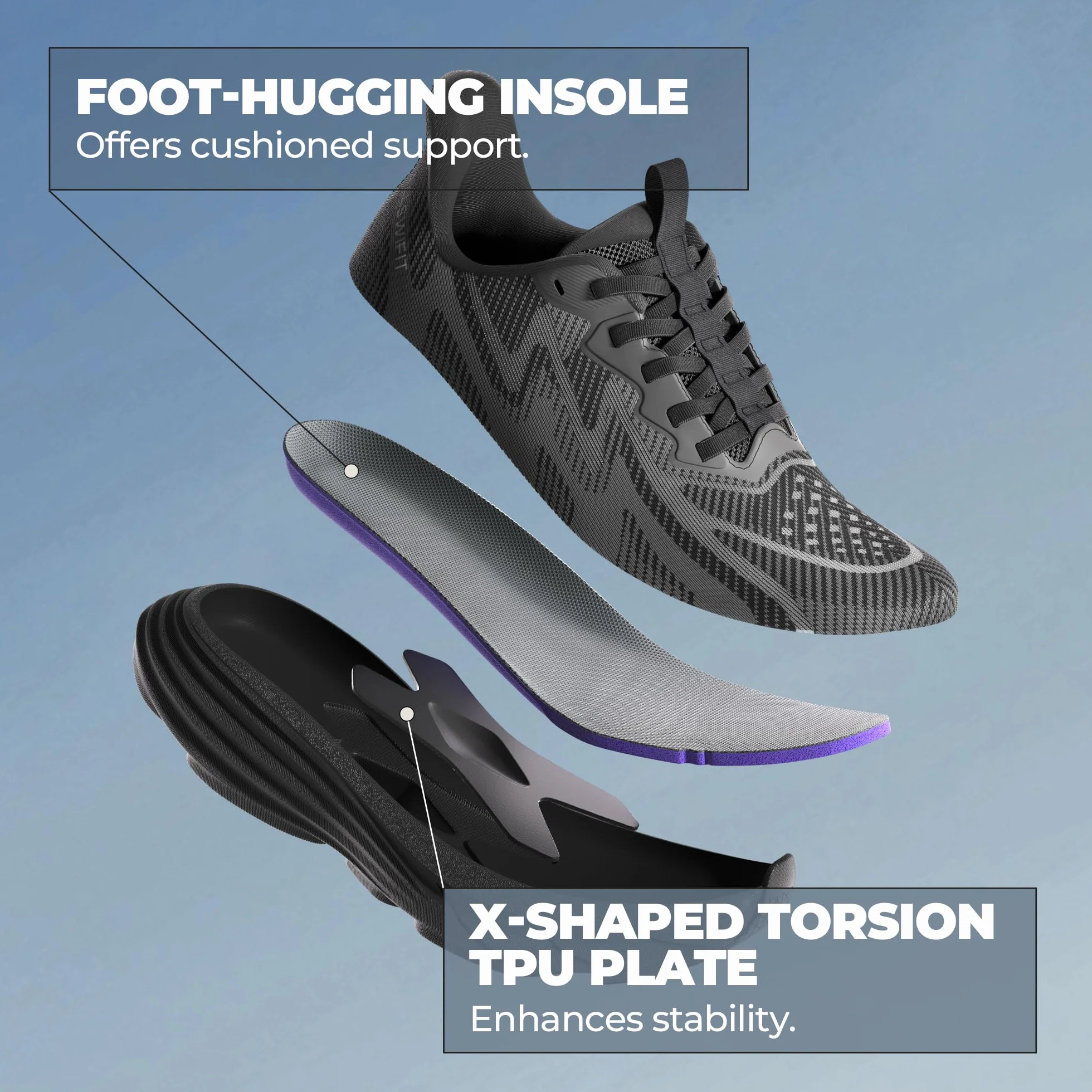 ALLSWIFIT Scarpe da Trekking da Donna Scarpe da Corsa Scarpe Sportive Sneakers Leggere e Traspiranti