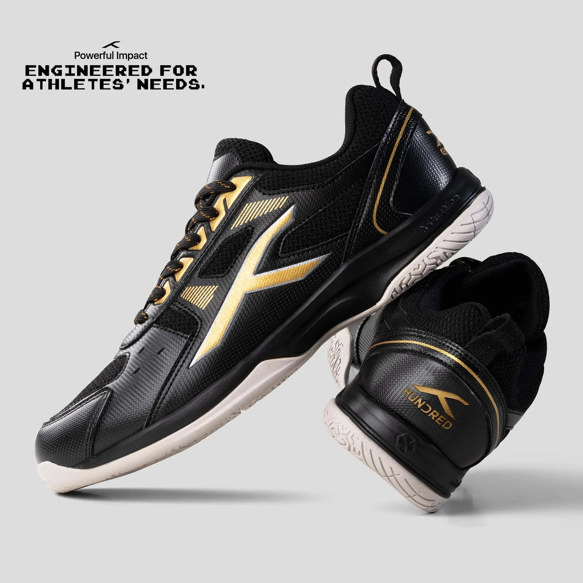 Hundred Raze Scarpe da Tennis e Badminton Junior/Kids/Uomo Non-Marking Tomaia in Poliestere Suola in Gomma Leggera