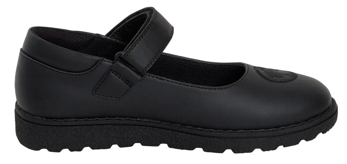Barbie Scuola Scarpe Bambine Nero Opaco Chiusura Facile Suola Resistente Mocassini per Scuola