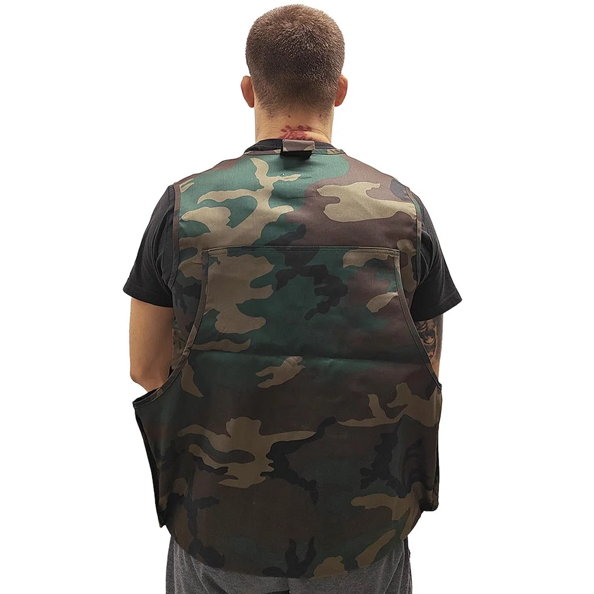 fratelliditalia.org Gilet smanicato caccia pesca sport tasche cotone uomo mimetico verde - Personalizzabile con il tuo logo