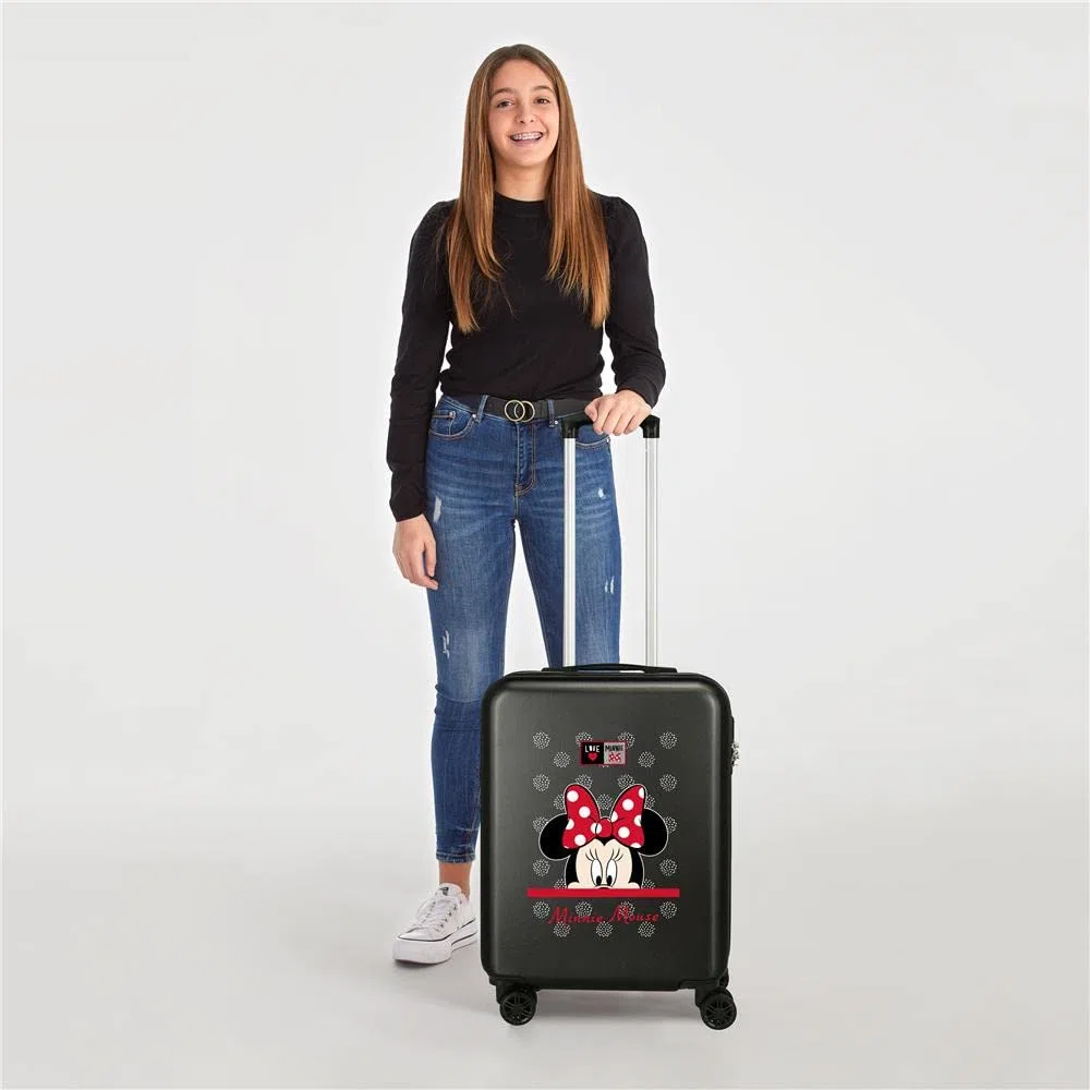 Disney My Pretty Bow Valigia da cabina nera 38 x 55 x 20 cm rigida ABS chiusura a combinazione laterale 34L 2,66 kg 4 ruote doppie bagaglio a mano