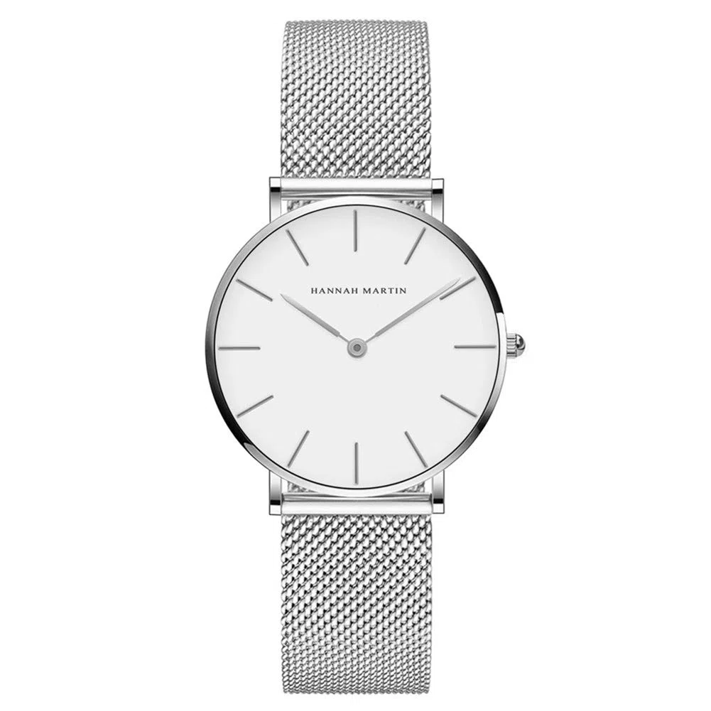 HANNAH MARTIN Orologio da Polso Donna Ultra Sottile Quarzo Acciaio Inossidabile