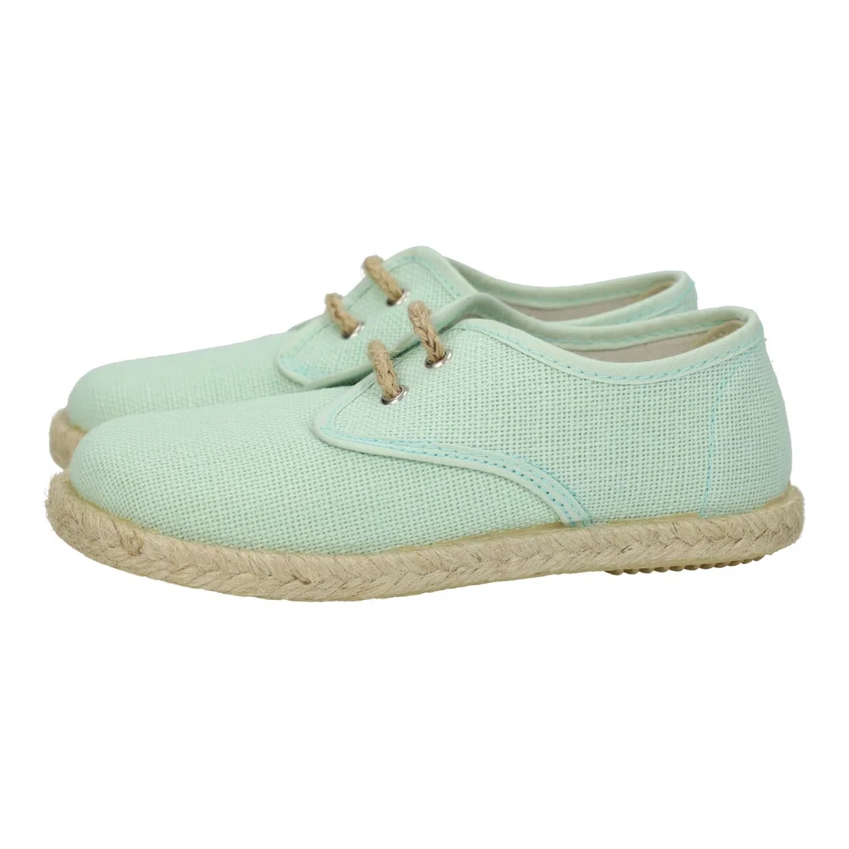 Scarpe in Tela per Bambino Espadrillas Salvia Suola in Sparto e Soletta in Pelle MADE IN SPAIN 267/L