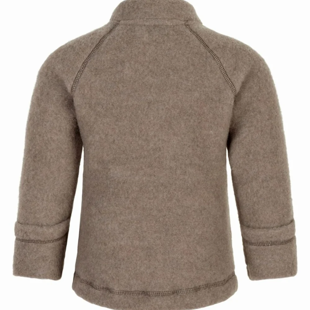 Mikk-line Giacca da passeggio, Oeko-Tex Standard 100, con chiusura lampo, per neonati e bambini, 95% lana, 100% lana merino senza mulesing, per ragazze e ragazzi, polsini reversibili