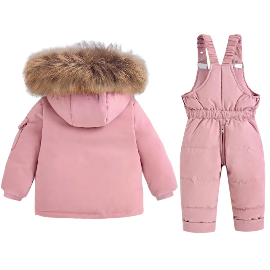 Bambino Tuta da Sci Piumino Pantaloni da Sci Bambini 2 Pezzi Set Tuta da Neve Invernale Completo Salopette da Sci Caldo Giacca Cappotto Snowsuit