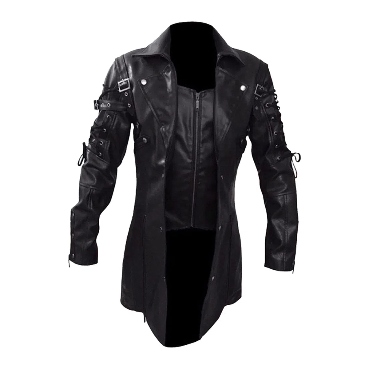 Uomo Gothic Steampunk Frack Steampunk Gothic Vittoriano Rinascimento Party Smoking Giacca Outwear Felpa Capodanno Steampunk Giacca Medievale