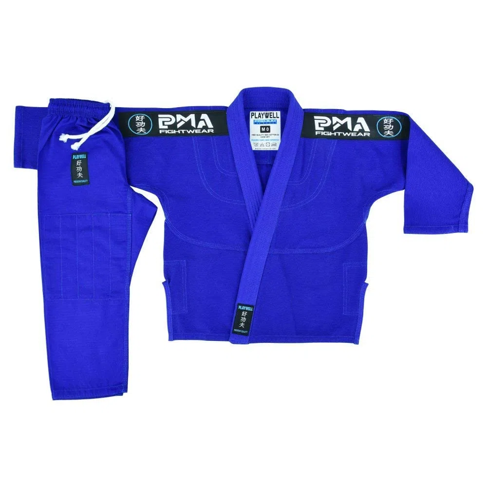 Bambini Elite Bjj Perla Weave Ju Jitsu Uniforme - Blu