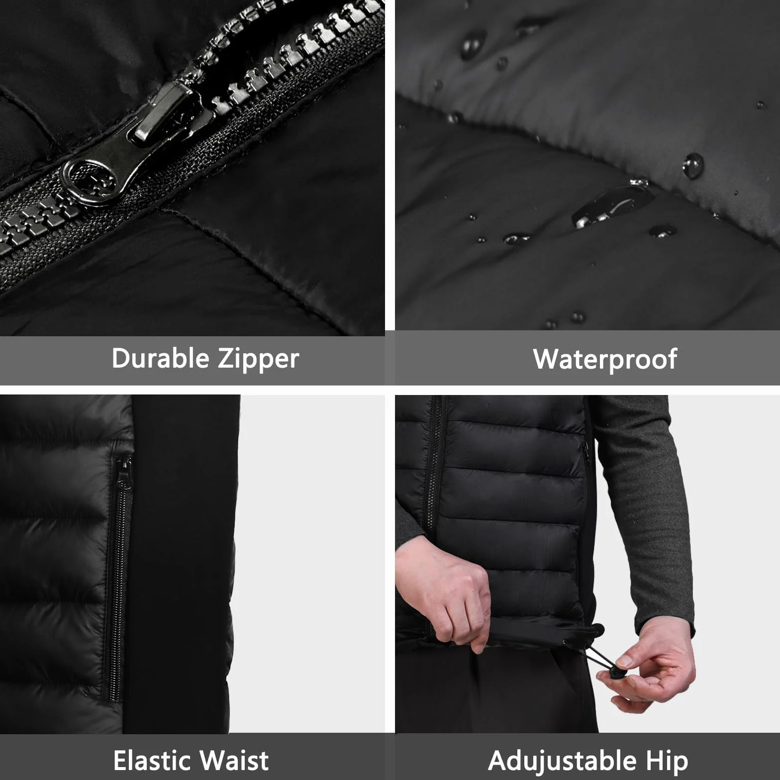 Gilet Riscaldato Uomo, Smanicato Riscaldato Uomo, Gilet Riscaldante uomo con Batteria 10000mAh,3 Livelli Di Temperatura,Ideale Per Lavoro All’Aperto, Escursioni, Pesca, Inverno