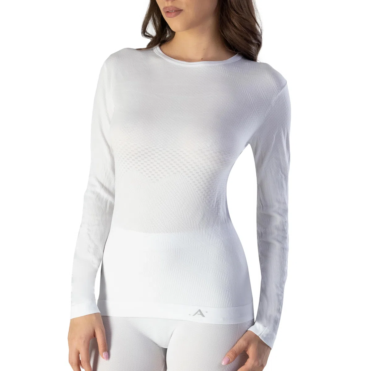 Risalti Maglia Termica Donna Manica Lunga Energy Intimo Termico Traspirante Compressione Senza Cuciture Sci Trekking Running Ciclismo
