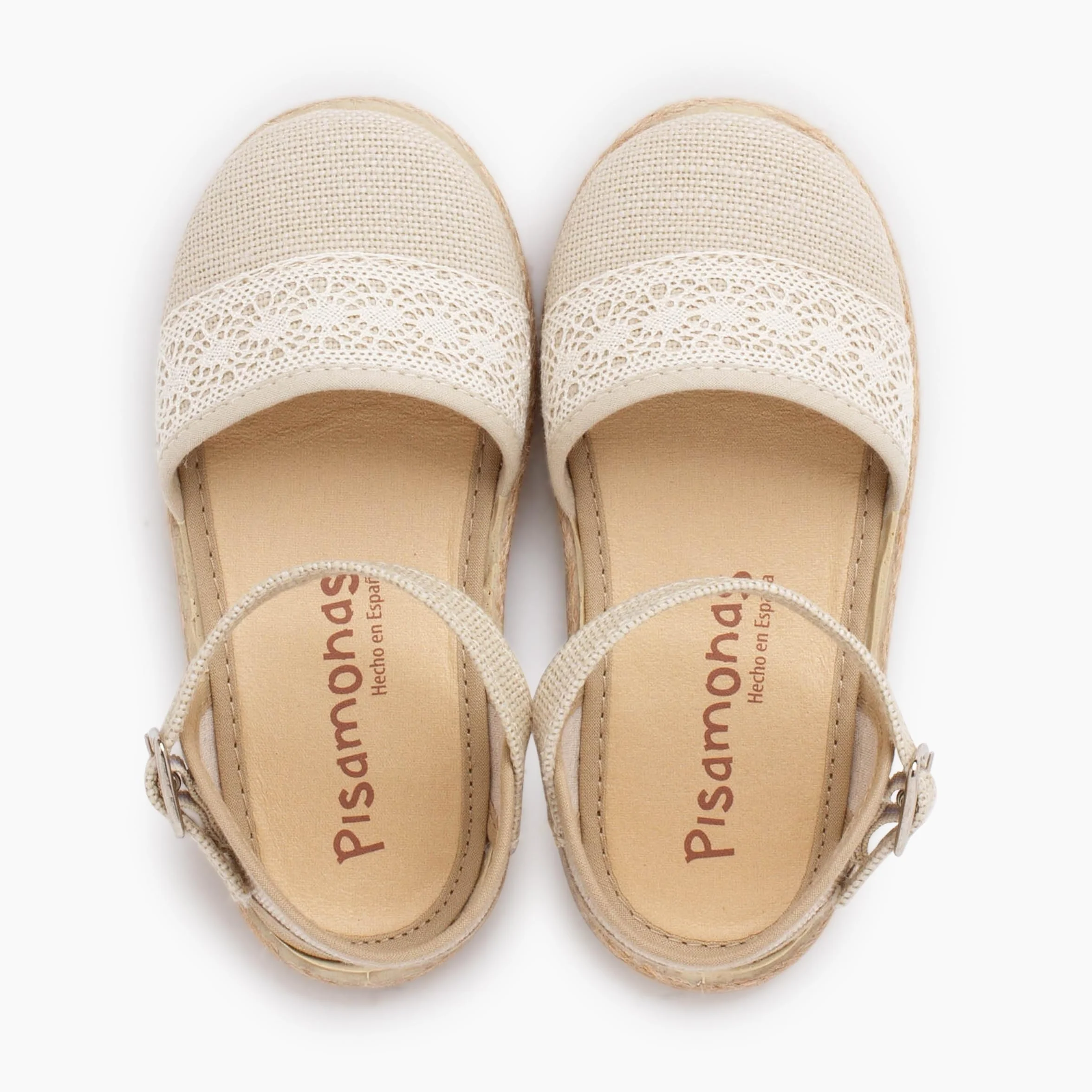 Pisamonas Espadrillas Cerimonia Lino Pizzo A Tombolo