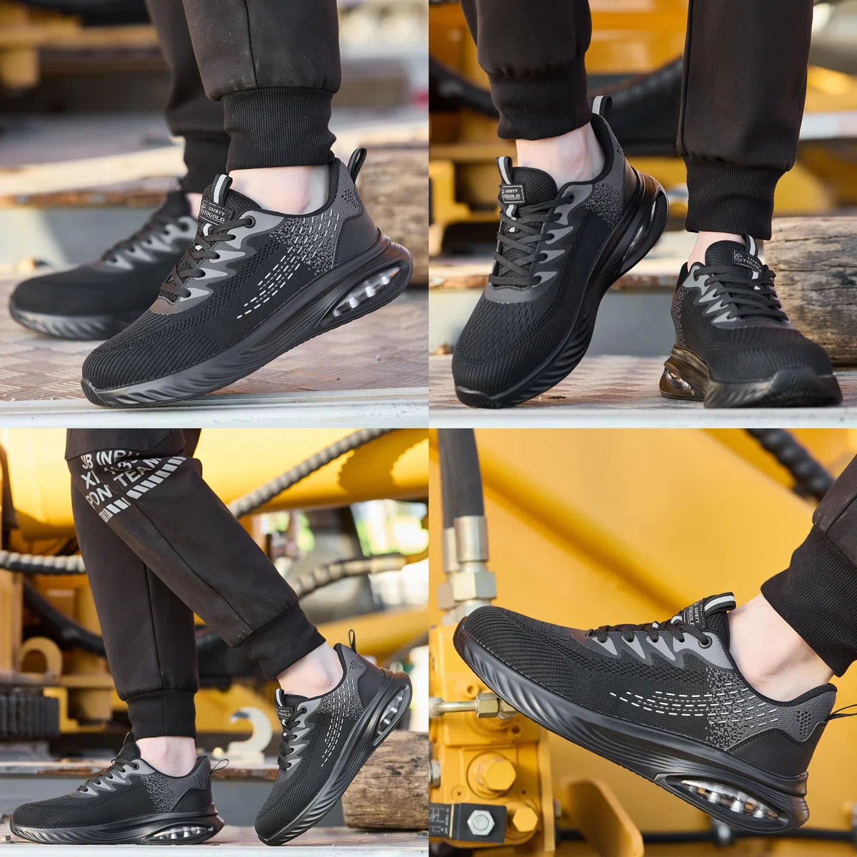 TQGOLD Scarpe Antinfortunistiche Uomo Donna Leggere Scarpe da Lavoro con Punta in Acciaio Antiscivolo Scarpe da Cantiere Scarpe Sicurezza Sportive Traspiranti Gr.36-46 EU