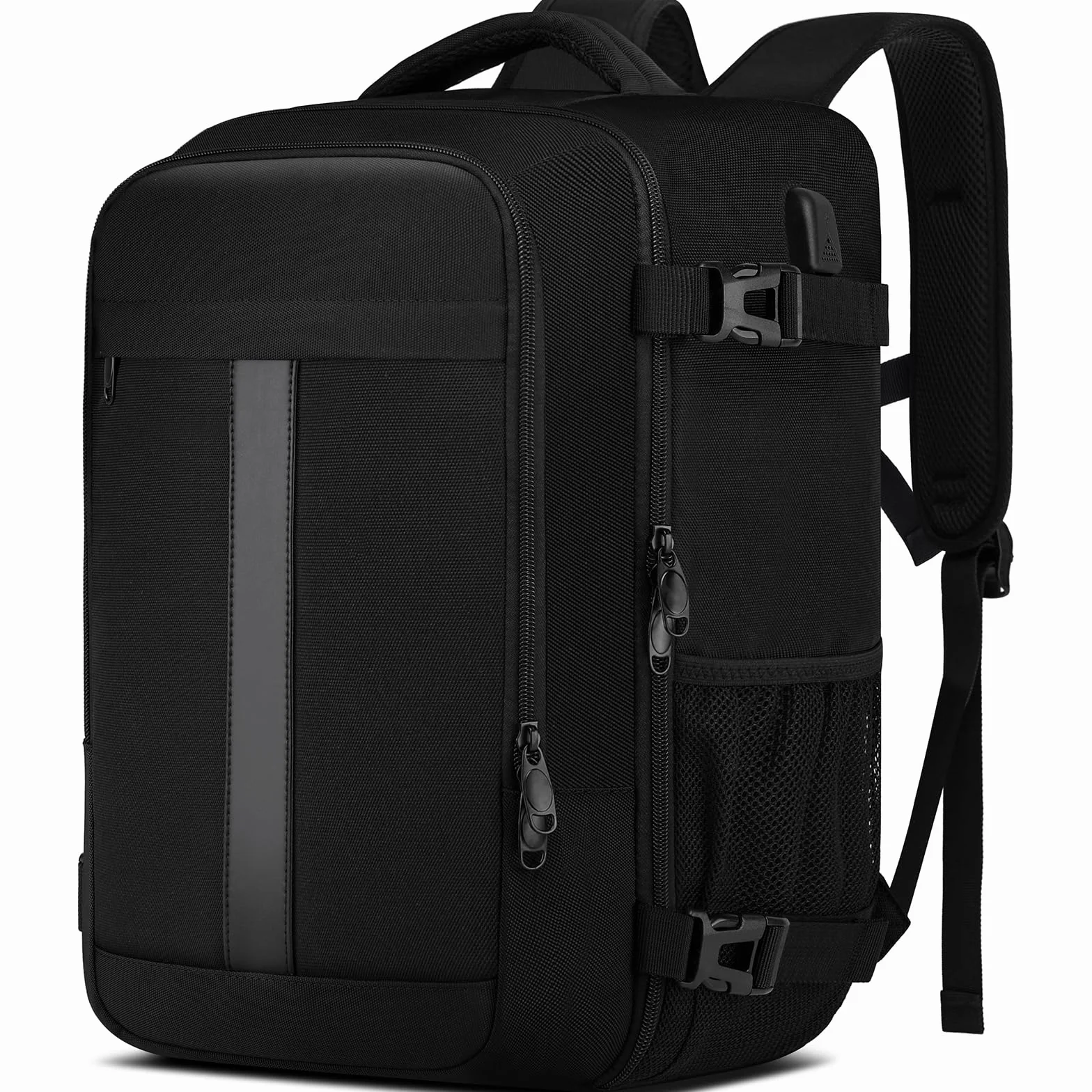 Zaino 40x30x20 per Ryanair Wizzair Eurowings Bagaglio a Mano 24L Borsa da Cabina 14 Pollici Porta PC con Caricatore USB Nero
