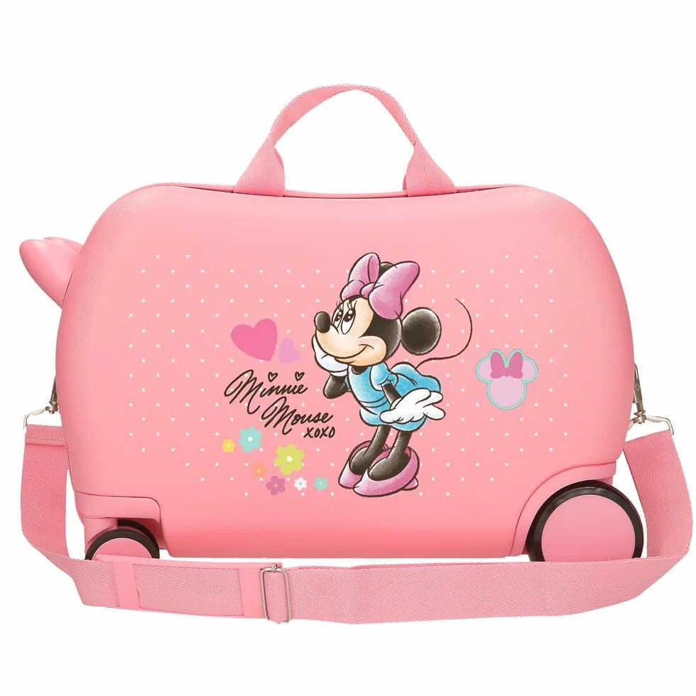 Disney Joumma Bags, Minnie Imagine, Valigia Cabina, Valigia per bambini, Realizzato in ABS, un materiale, Quattro Ruote Doppie di Giro multidirezionale, Chiusura a combinazione laterale., Rosa