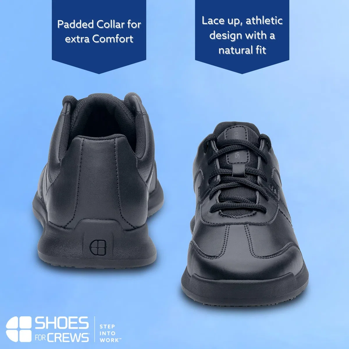 Shoes for Crews Scarpe da Lavoro Freestyle II – Comode, robuste Scarpe Professionali con Suola Antiscivolo, Pelle Morbida, Resistenti all'Acqua – da Uomo