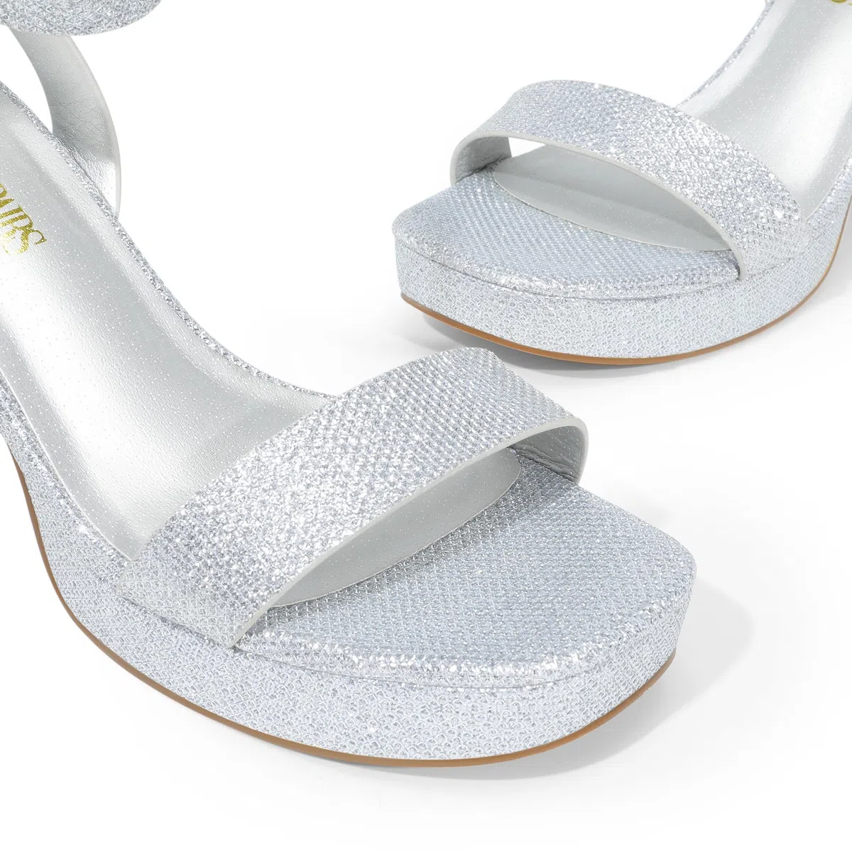 DREAM PAIRS Piattaforma Punta quadrata Tacchi Scarpe Da Donna Sandali Tacco Blocco per Matrimonio Partito Danze