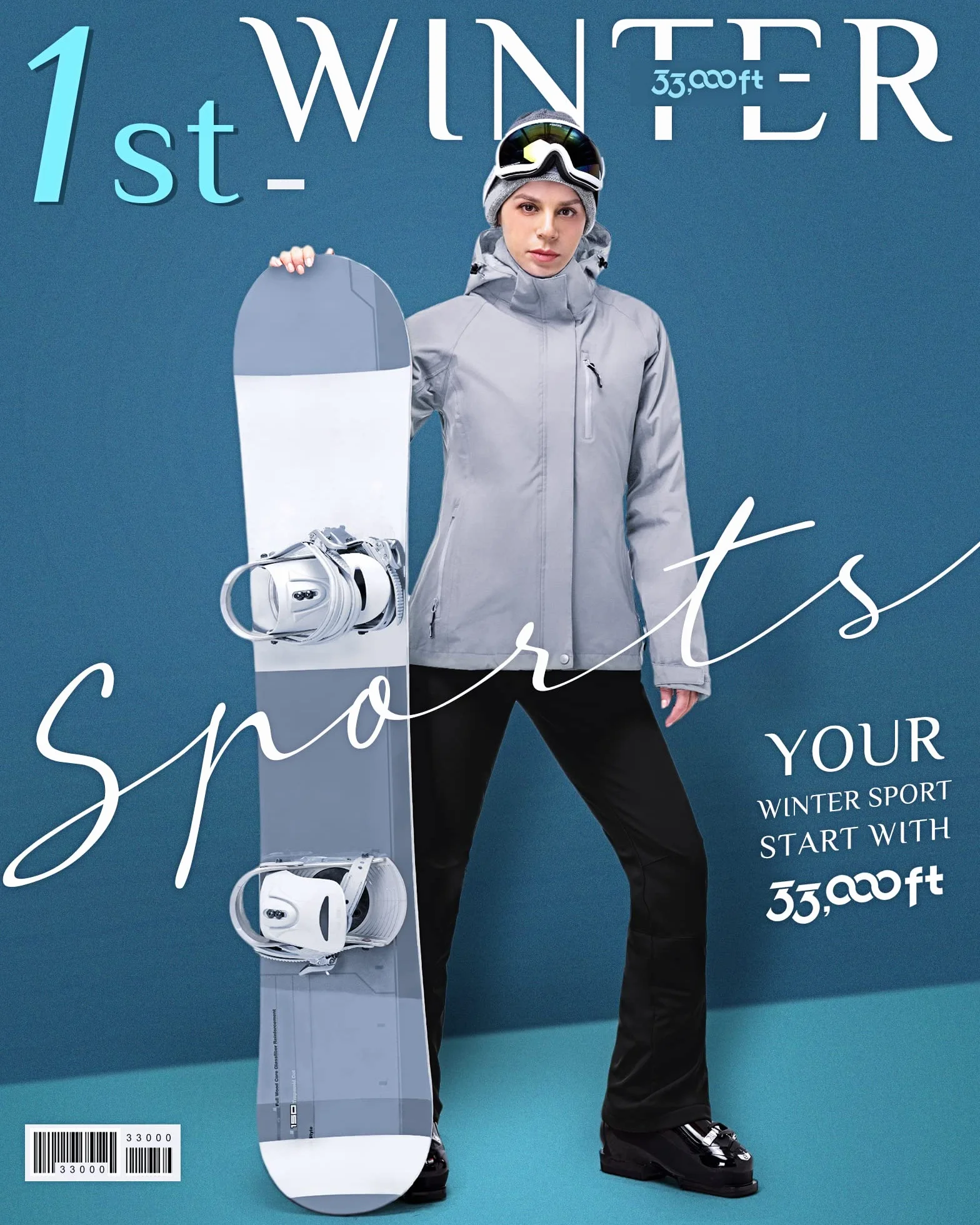 33,000ft Pantaloni da sci da donna, impermeabili, antivento, in softshell, con calda imbottitura, da snowboard, da sci, da trekking, da sci