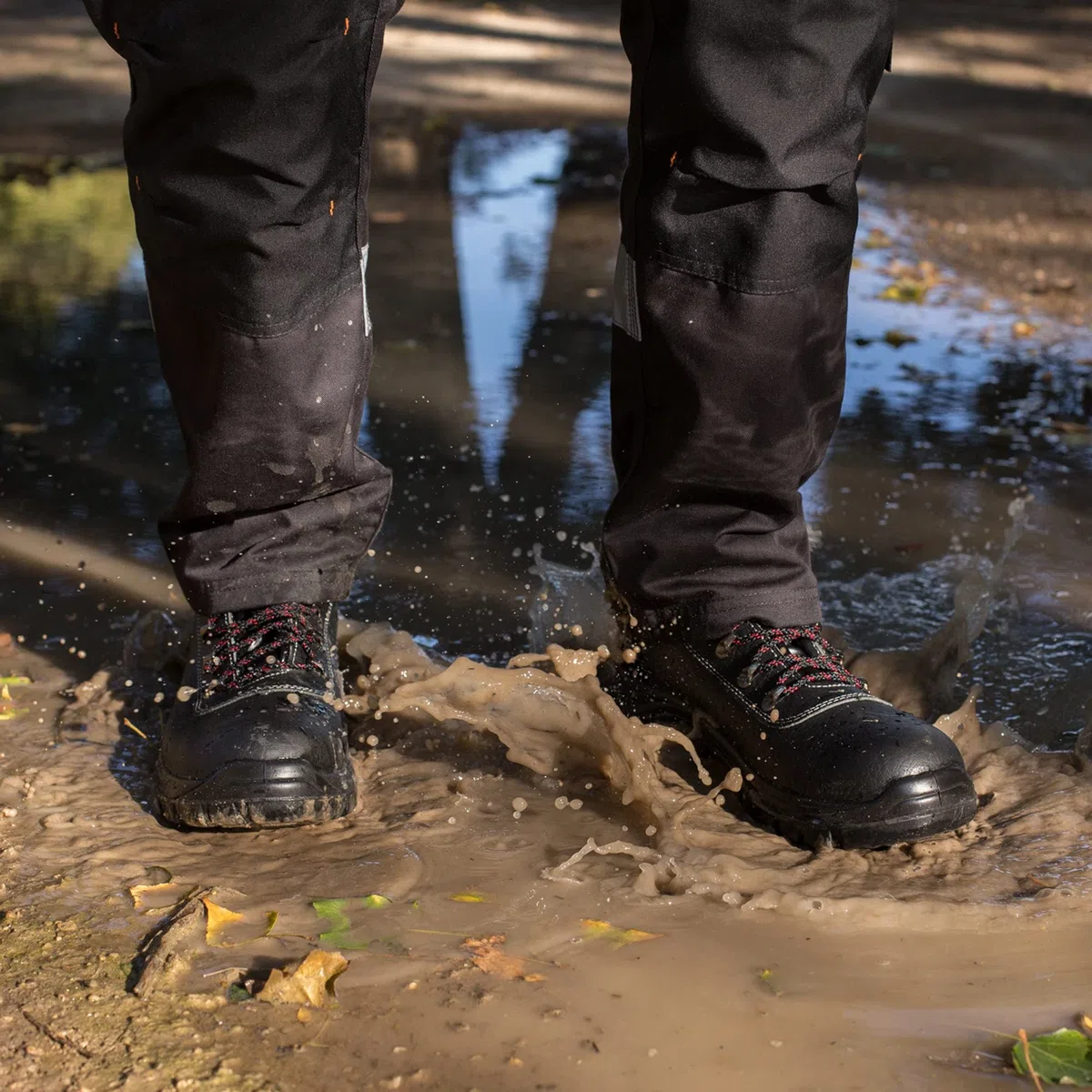 BLACK HAMMER Stivali Maschili in Pelle Scarpe Antinfortunistiche Impermeabili S3 SRC Scarpe da Lavoro in Pelle con Punta in Ferro Uomo 7777
