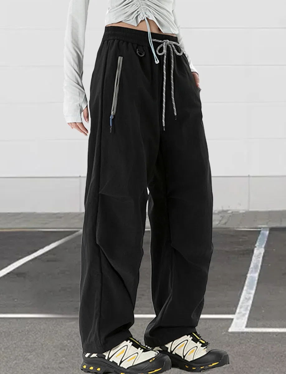SEAUR Pantaloni cargo da trekking da donna larghi larghi ad asciugatura rapida leggeri con tasche con cerniera coulisse polsini alla caviglia resistenti all'acqua per campeggio trekking