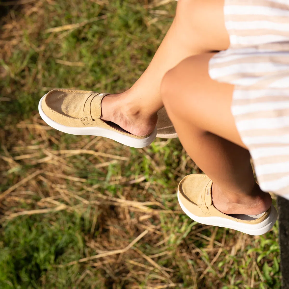 Kickback Frenchy Womens Penny Mule - Mocassino Slip On da Donna Slider - Scarpa in Pelle Scamosciata Leggera - Comfort Plantare in Schiuma Foderato in Pelle - Scarpe estive Casual