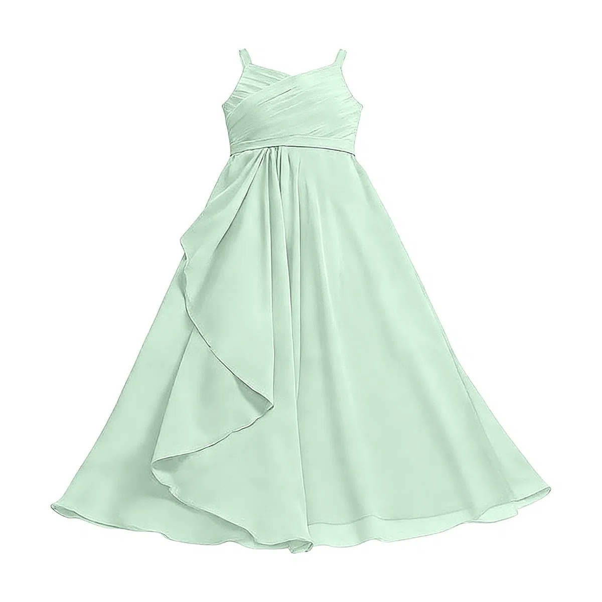 Abito Lungo in Chiffon svolazzante per Ragazze, Damigella d'Onore Junior, Abito da Sposa, Abito da Cerimonia