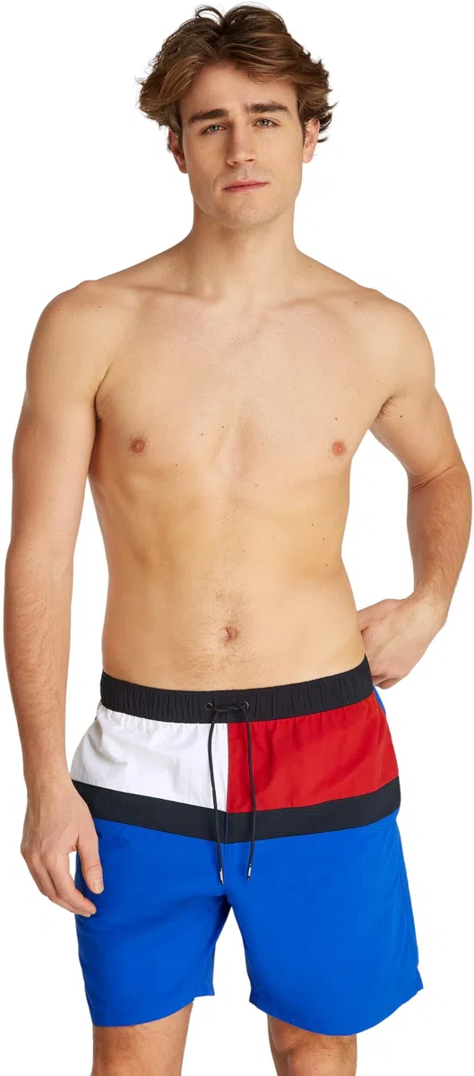 Tommy Hilfiger Uomo Pantaloncino da Bagno Long Drawstring con Coulisse