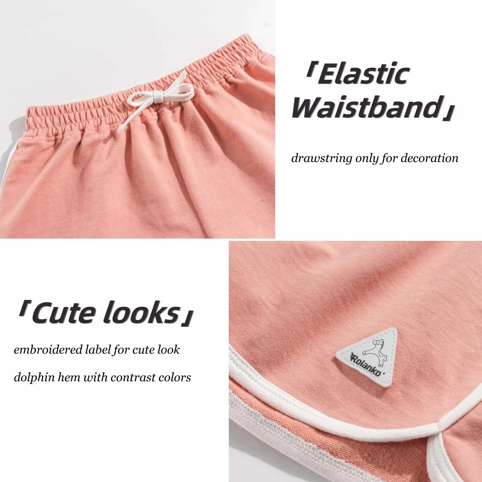 Pantaloncini da Ginnastica per Ragazze, Sportivi Estivi con Coulisse per Bambini